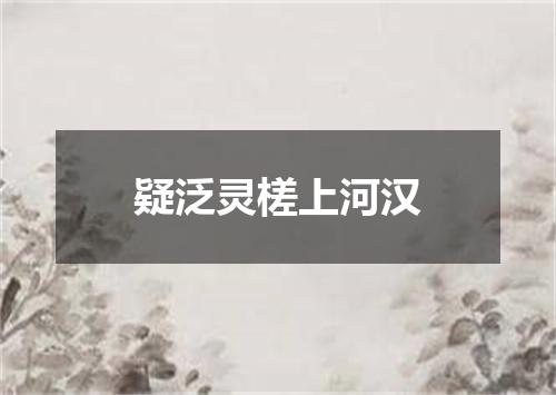 疑泛灵槎上河汉