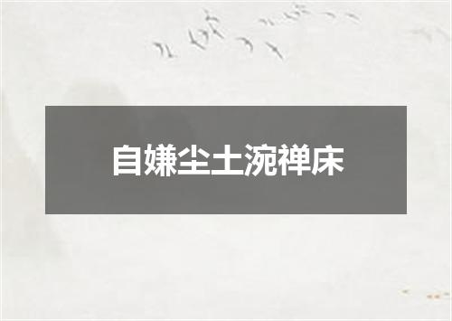 自嫌尘土涴禅床