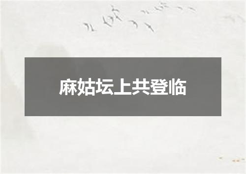 麻姑坛上共登临