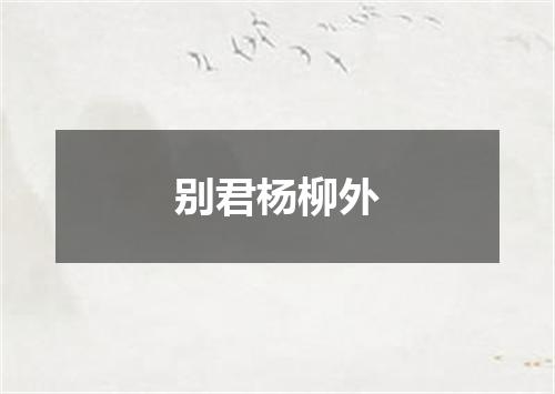 别君杨柳外