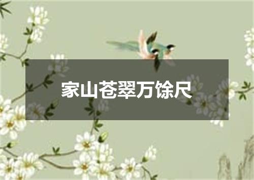 家山苍翠万馀尺