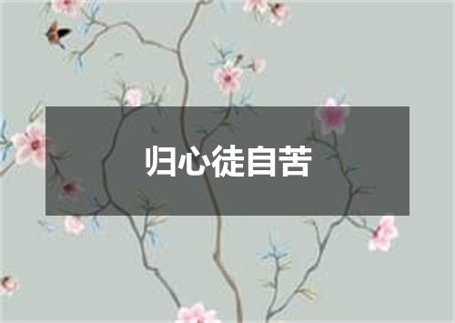 归心徒自苦