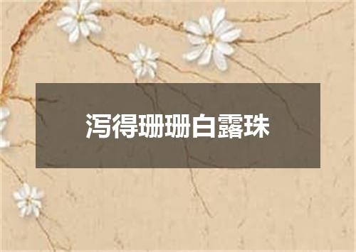 泻得珊珊白露珠