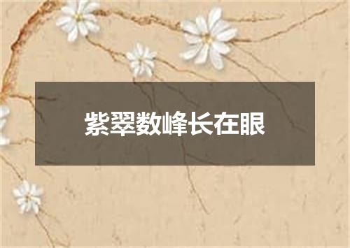 紫翠数峰长在眼