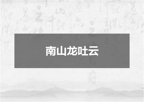 南山龙吐云