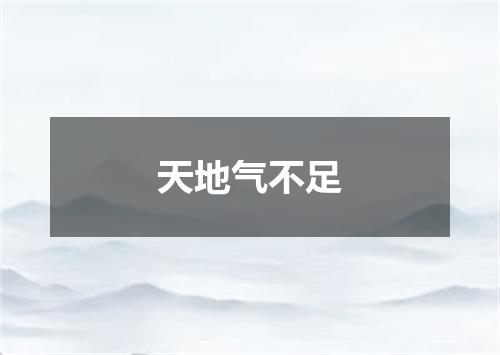 天地气不足