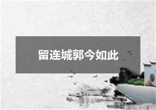 留连城郭今如此