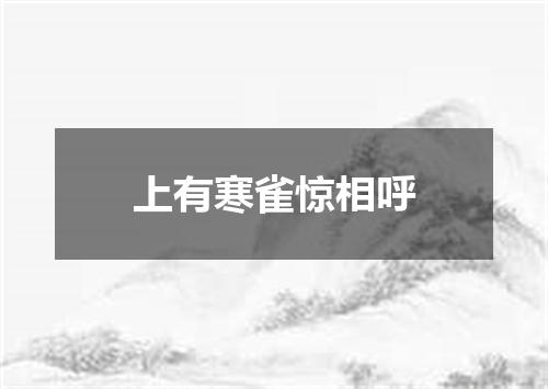 上有寒雀惊相呼