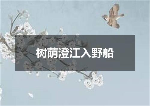 树荫澄江入野船