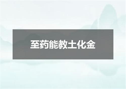 至药能教土化金