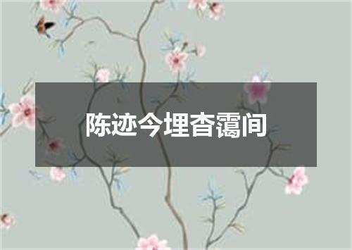 陈迹今埋杳霭间