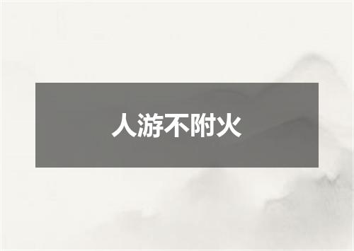 人游不附火