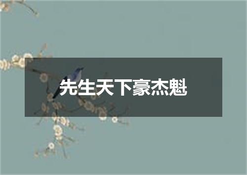 先生天下豪杰魁