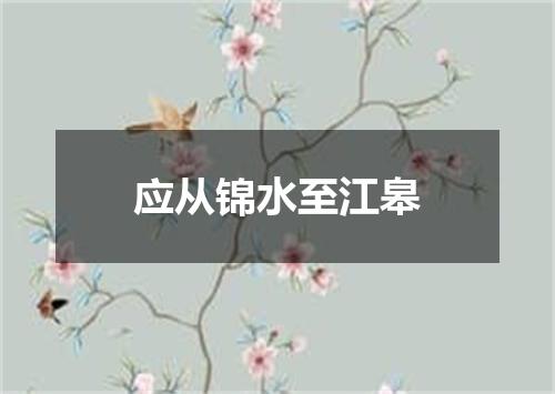 应从锦水至江皋