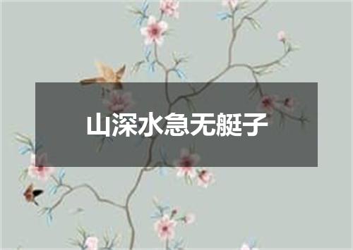 山深水急无艇子