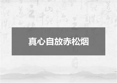 真心自放赤松烟