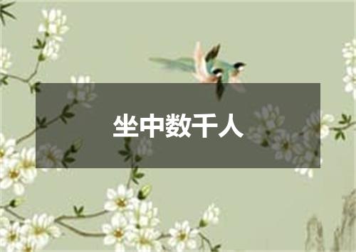 坐中数千人