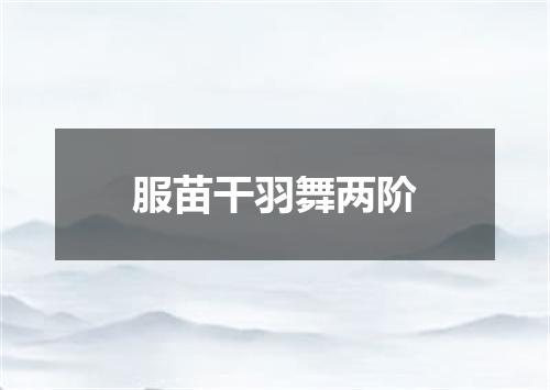 服苗干羽舞两阶