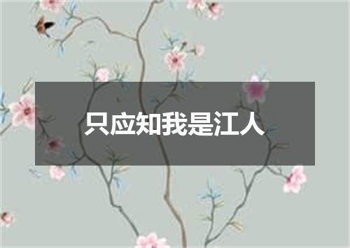 只应知我是江人