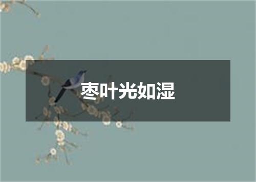 枣叶光如湿