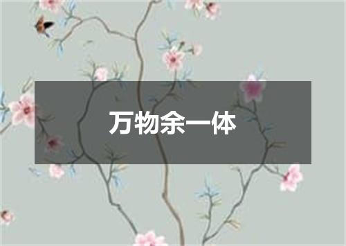 万物余一体