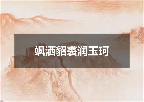 飒洒貂裘润玉珂