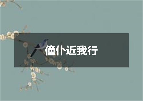 僮仆近我行