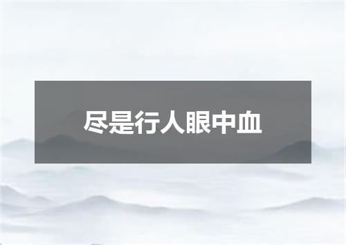 尽是行人眼中血