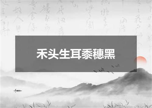 禾头生耳黍穗黑