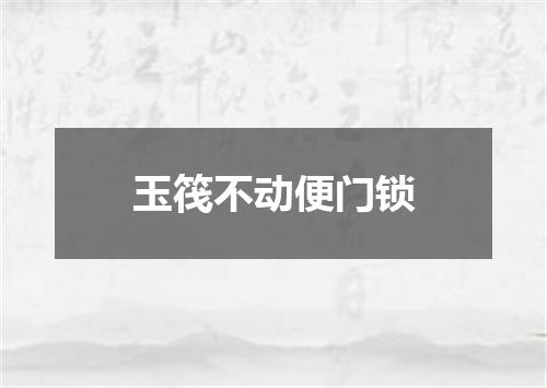 玉筏不动便门锁
