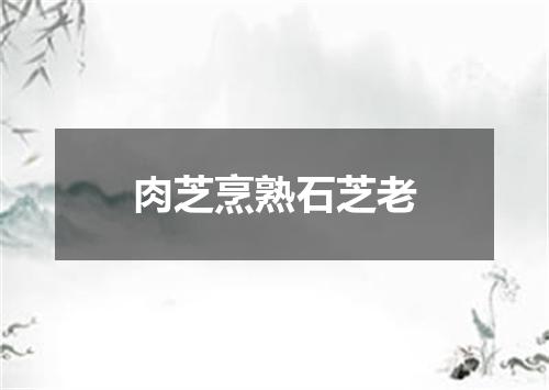 肉芝烹熟石芝老