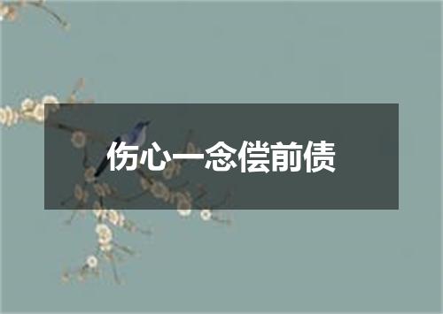 伤心一念偿前债