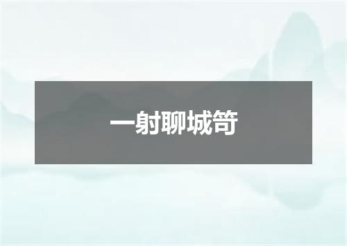 一射聊城笴