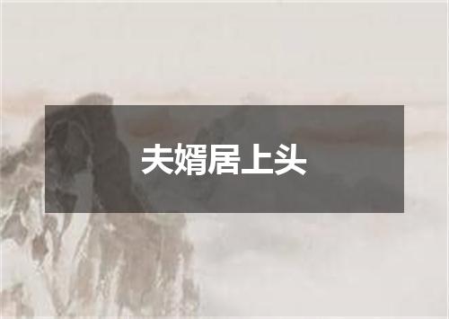 夫婿居上头