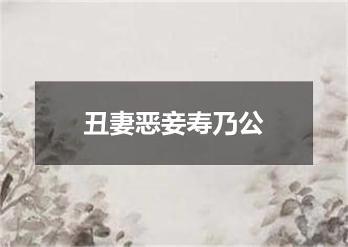 丑妻恶妾寿乃公