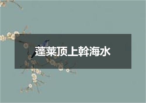 蓬莱顶上斡海水