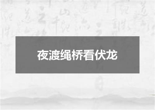 夜渡绳桥看伏龙
