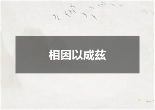 相因以成兹