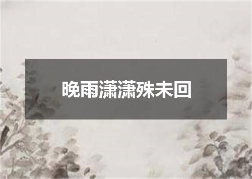 晚雨潇潇殊未回
