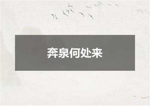 奔泉何处来