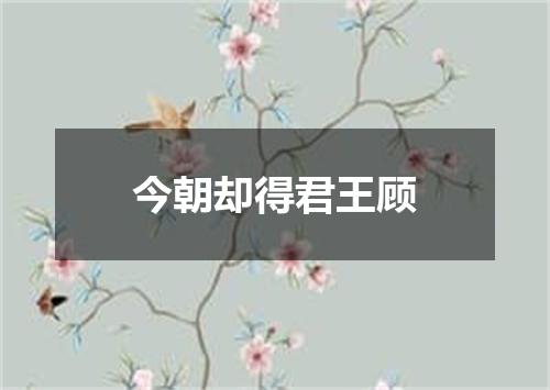 今朝却得君王顾