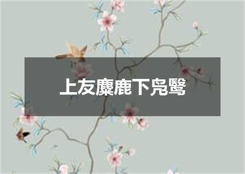 上友麋鹿下凫鹥