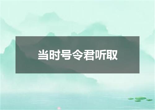 当时号令君听取