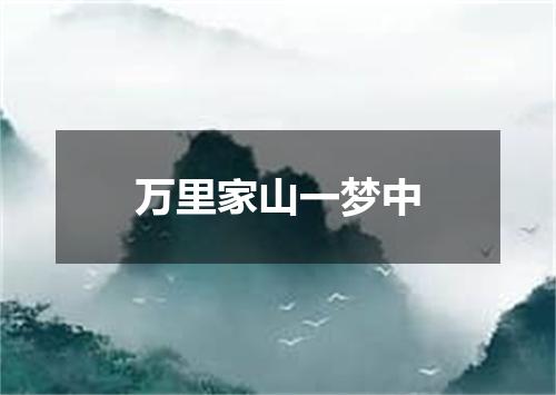 万里家山一梦中