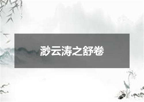 渺云涛之舒卷
