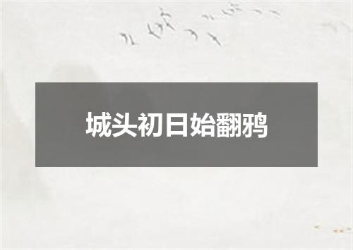 城头初日始翻鸦