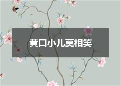 黄口小儿莫相笑