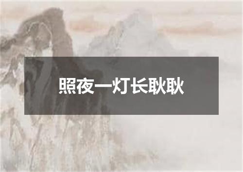 照夜一灯长耿耿