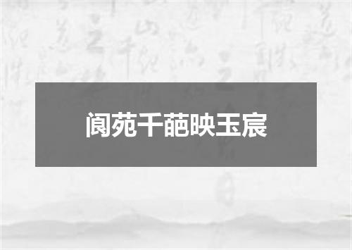 阆苑千葩映玉宸