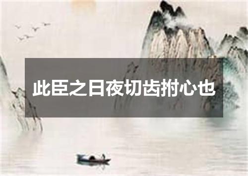 此臣之日夜切齿拊心也